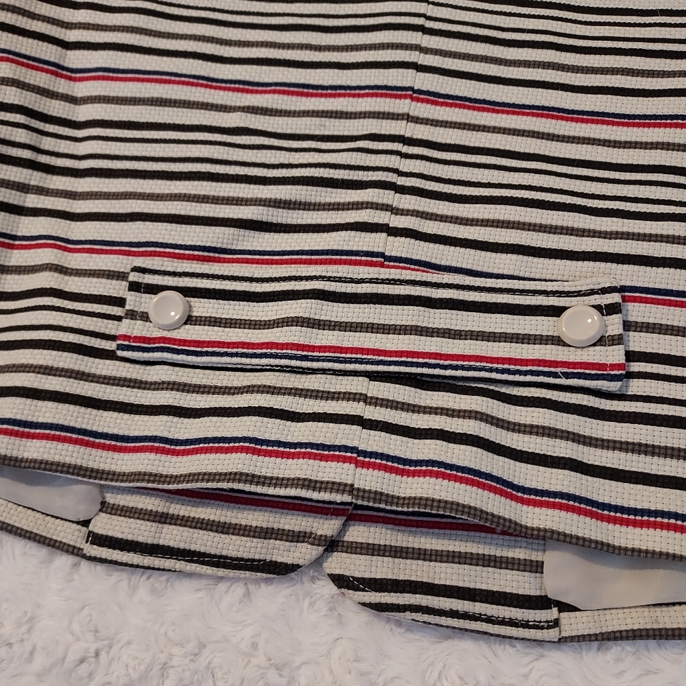 Tulle Original Chic Unique Striped Bolero style lined blazer Stylish Office - Picture 8 of 14